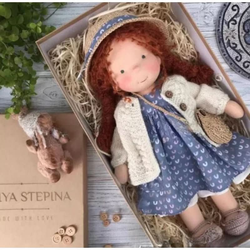 Handmade Cotton Waldorf Doll for Creative Play