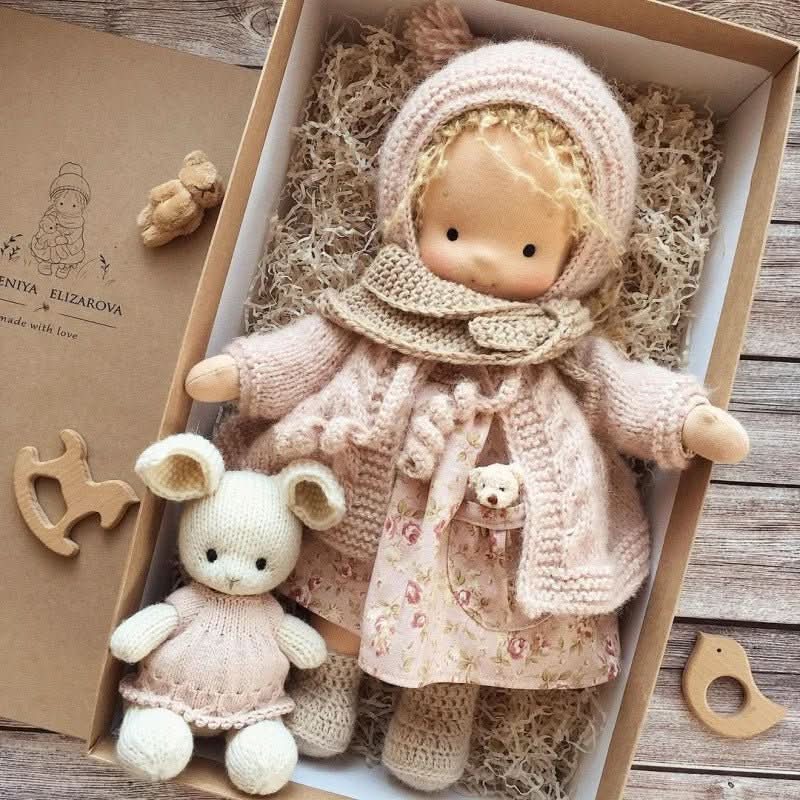 Handmade Cotton Waldorf Doll for Creative Play
