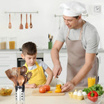11-Piece Teak Kitchen Tool Set with Holder - Natural Wood