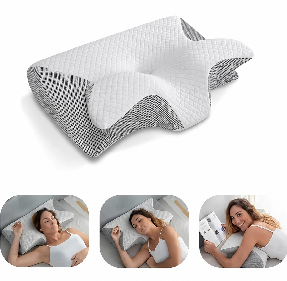 Orthopedic Memory Foam Pillow for Neck Support and Comfort