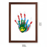 Wooden Baby Memory Frame with Clay for Hand and Footprints