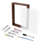 Wooden Baby Memory Frame with Clay for Hand and Footprints