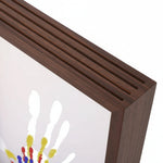 Wooden Baby Memory Frame with Clay for Hand and Footprints