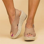 Women's Espadrilles | Orthopedic Wedge Heel | Elastic Crossband Strap