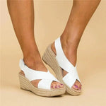 Women's Espadrilles | Orthopedic Wedge Heel | Elastic Crossband Strap