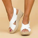 Women's Espadrilles | Orthopedic Wedge Heel | Elastic Crossband Strap