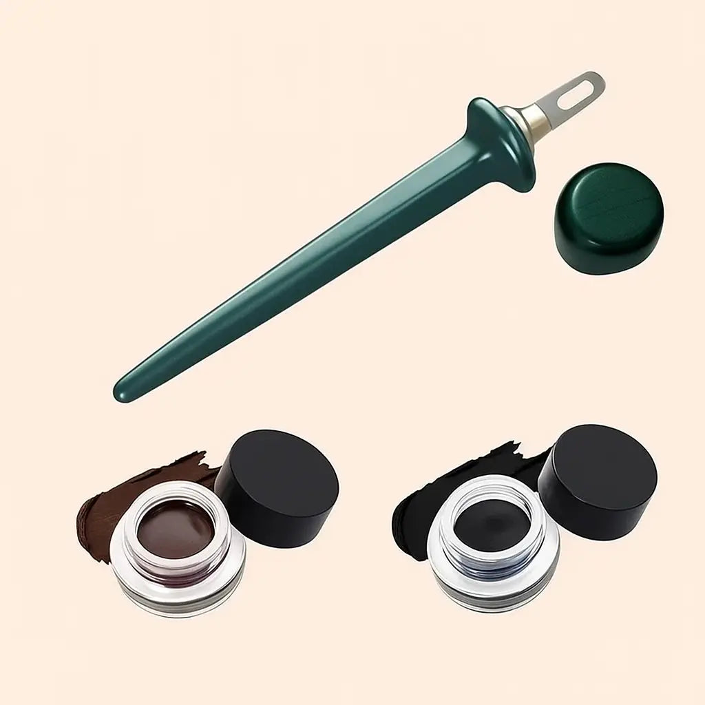 Ergonomic Eyeliner Set with Waterproof Gel