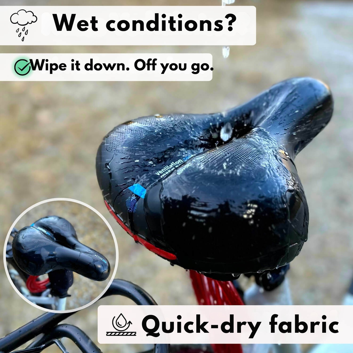 Ergonomic Comfort Bicycle Seat | Shock Absorbing Design