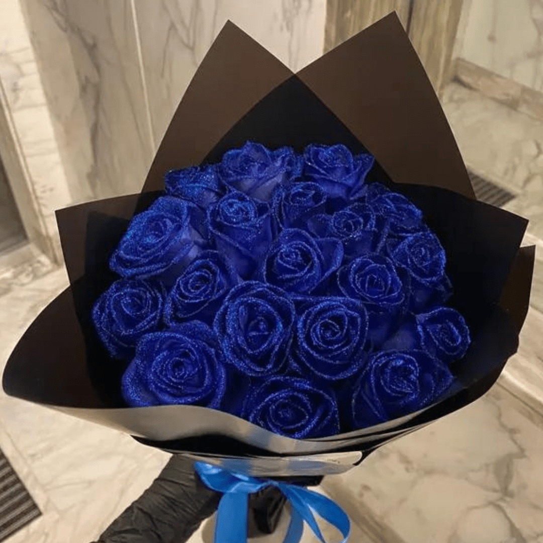Artificial Glitter Rose for Romance and Home Decor
