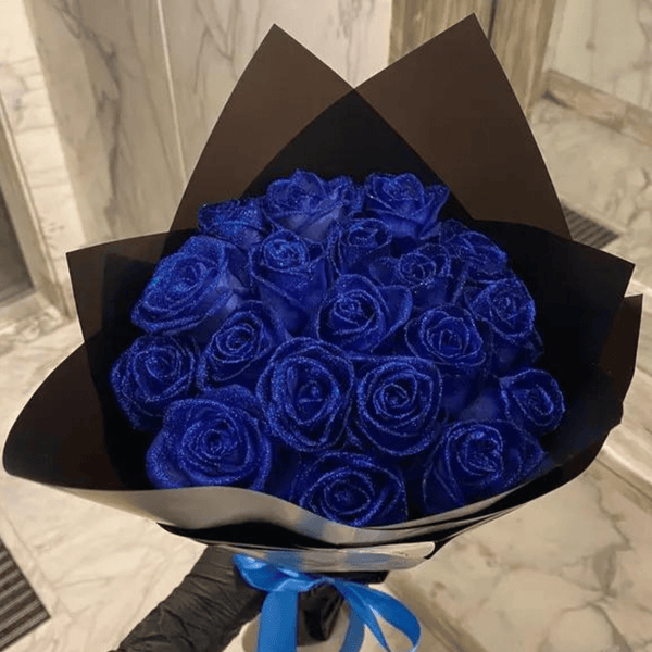 Artificial Glitter Rose for Romance and Home Decor