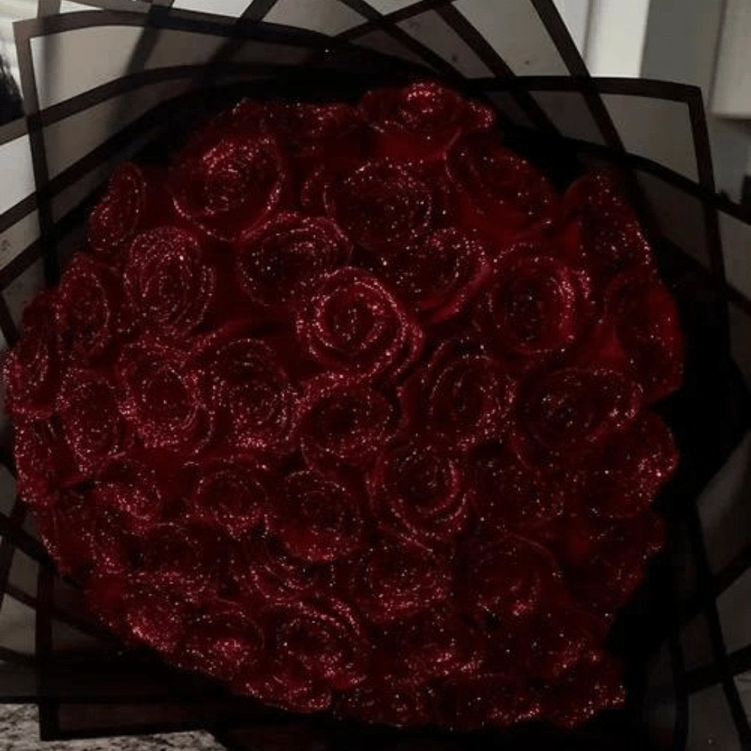 Artificial Glitter Rose for Romance and Home Decor