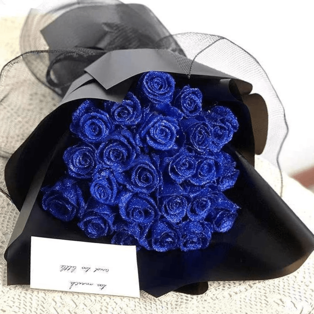 Artificial Glitter Rose for Romance and Home Decor
