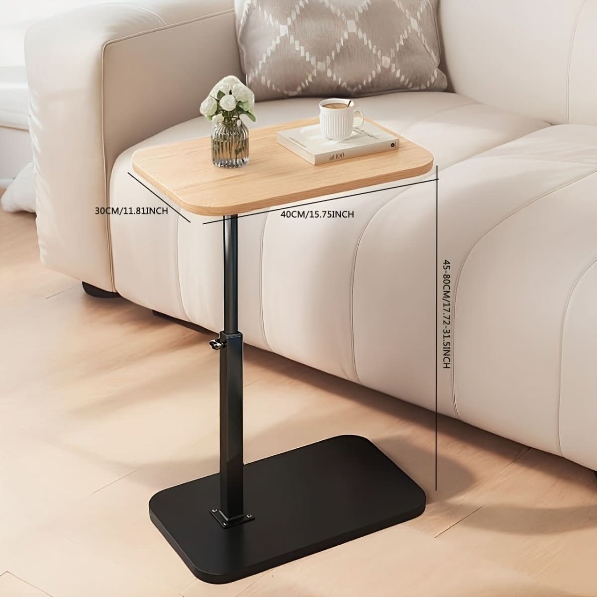 Adjustable Portable Side Table for Couch and Bed