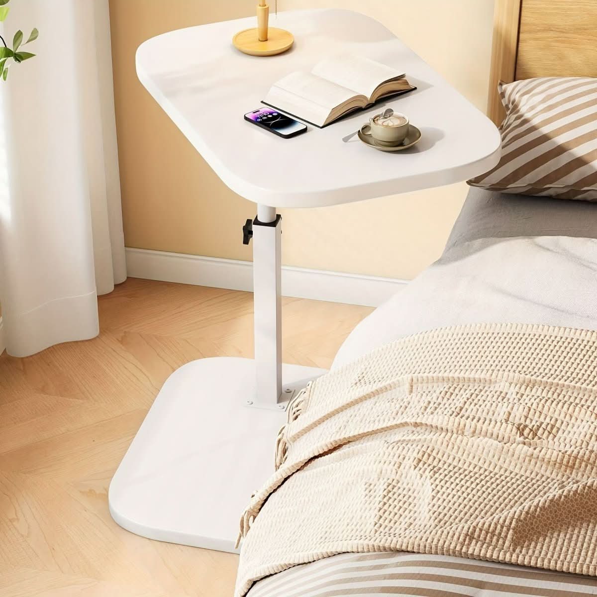 Adjustable Portable Side Table for Couch and Bed