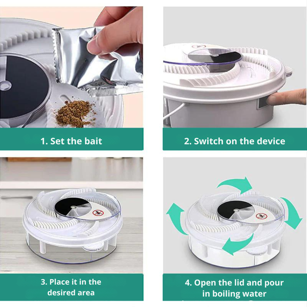 Silent Insect Trap | Chemical-Free Fly Trap with Bait