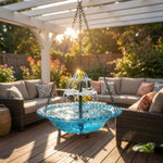 Solar-Powered Hanging Garden Fountain and Bird Feeder