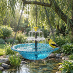 Solar-Powered Hanging Garden Fountain and Bird Feeder