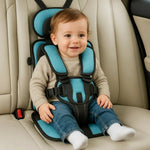 Compact Portable Child Car Seat with Five-Point Safety Harness
