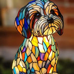 Artistic LED Night Light – Shimmering Statue with Dog Breed Design