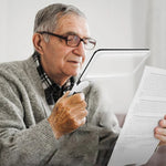 Full-Sized Handheld Magnifying Glass - 5x Magnification, LED Lighted Magnifier with 3 Modes, Perfect for Reading and Seniors