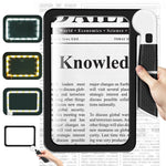 Full-Sized Handheld Magnifying Glass - 5x Magnification, LED Lighted Magnifier with 3 Modes, Perfect for Reading and Seniors