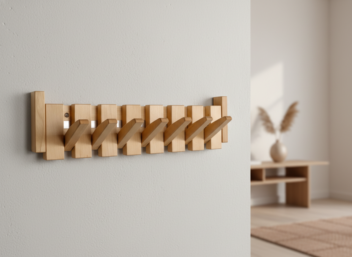 Creative Wooden Coat Rack for Hallway and Entrance