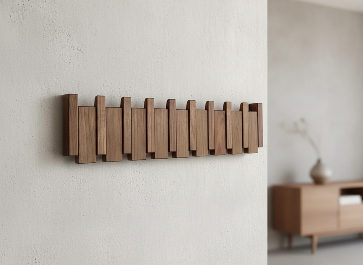 Creative Wooden Coat Rack for Hallway and Entrance