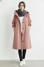 Wind and Waterproof Trench Coat for Women – Featuring Hood for Autumn & Winter