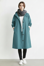 Wind and Waterproof Trench Coat for Women – Featuring Hood for Autumn & Winter