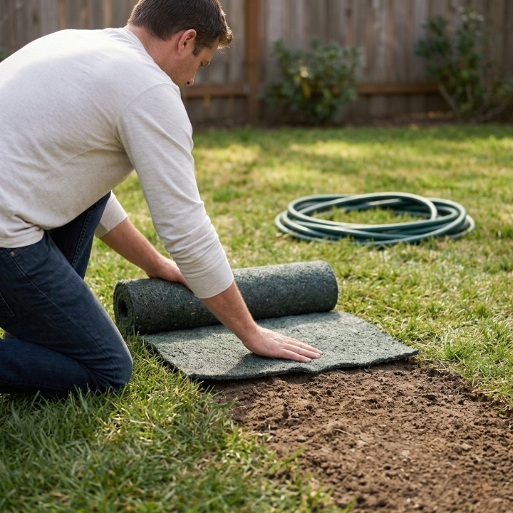 Organic Lawn Seed Mat – Easy to Use: Just Unroll, Water, and Watch It Grow (Pack of 2)