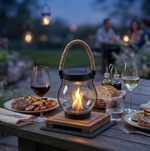 Solar Lantern with Authentic Flickering Flame Effect