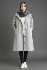 Wind and Waterproof Trench Coat for Women – Featuring Hood for Autumn & Winter