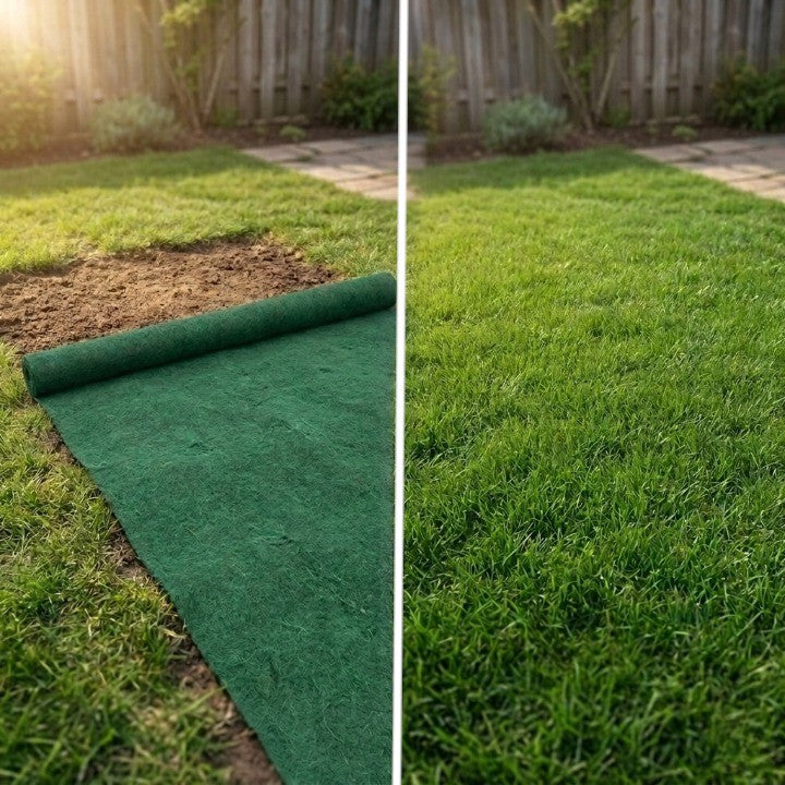 Organic Lawn Seed Mat – Easy to Use: Just Unroll, Water, and Watch It Grow (Pack of 2)