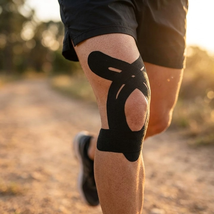 Pre-Cut Kinesiology Tape for Knee Support – Breathable and Comfortable