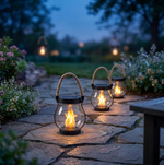 Solar Lantern with Authentic Flickering Flame Effect