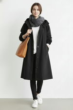 Wind and Waterproof Trench Coat for Women – Featuring Hood for Autumn & Winter