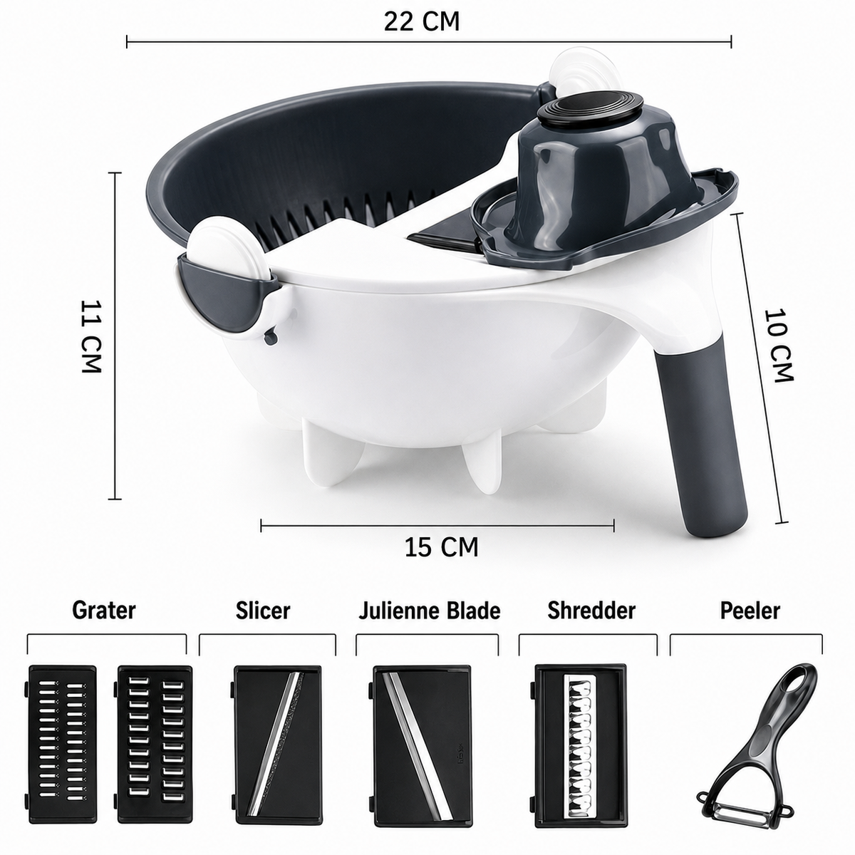 Multifunctional Vegetable Cutter for Cutting, Slicing, and Grating