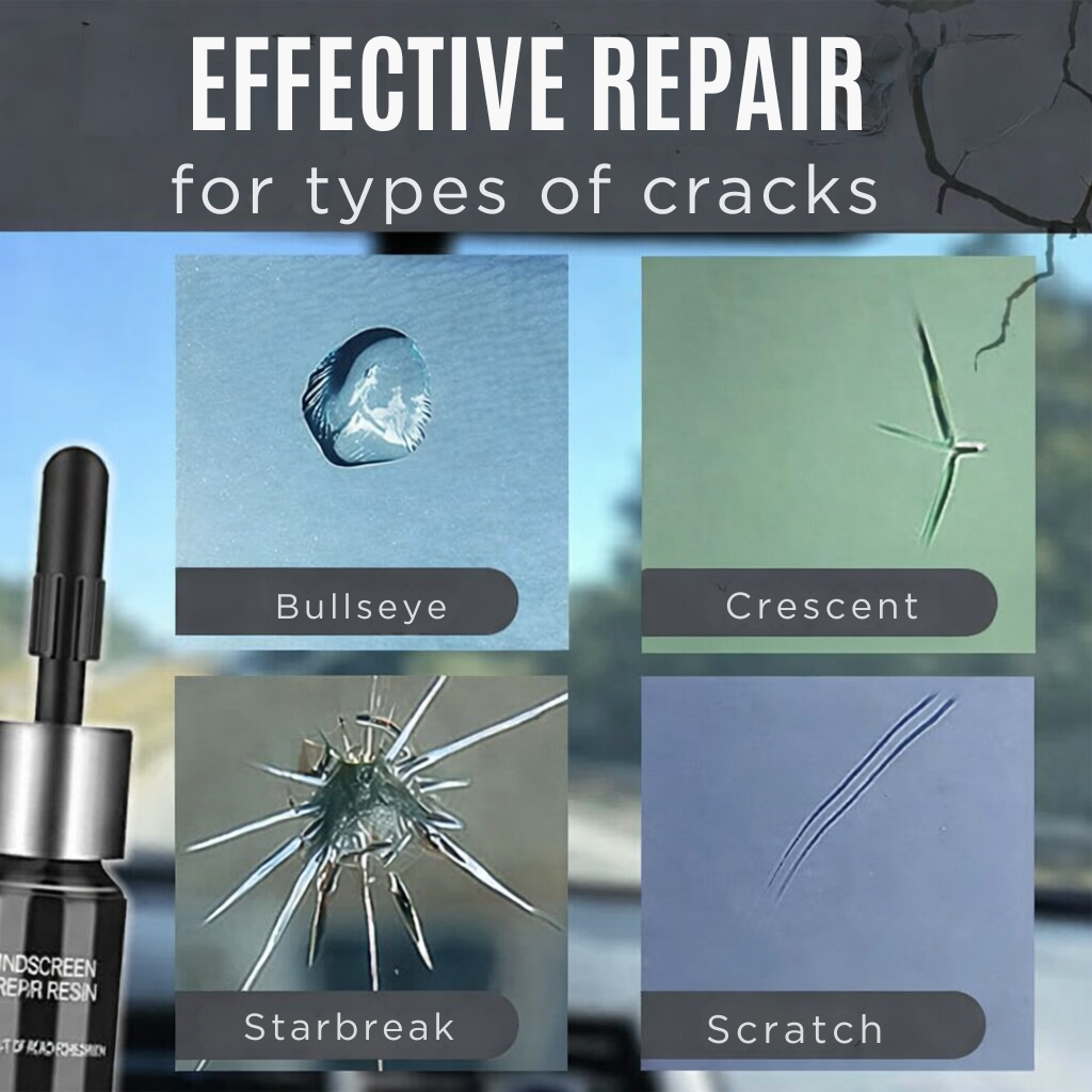 Windshield Repair Kit | Nearly Invisible Seal | Glass Repair Solution