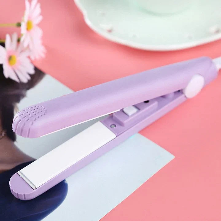 2-in-1 Hair Straightener and Mini Curling Iron with Cera-Mic Ceramic Technology