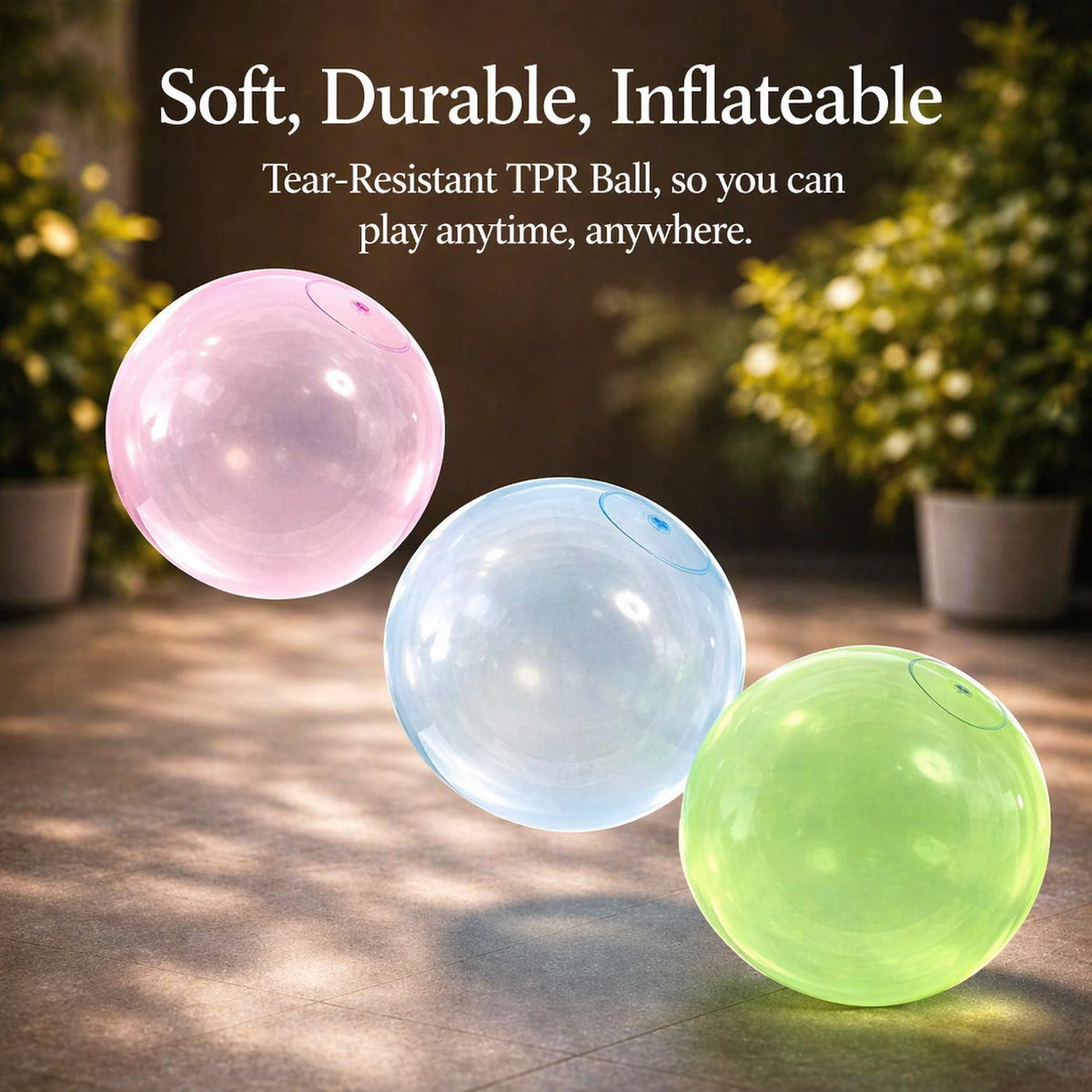 Rubber Inflatable Ball for Kids | Tear-Resistant Design