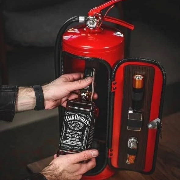 Discreet Mini Bar – Concealed Beverage Storage in Fire Extinguisher Design