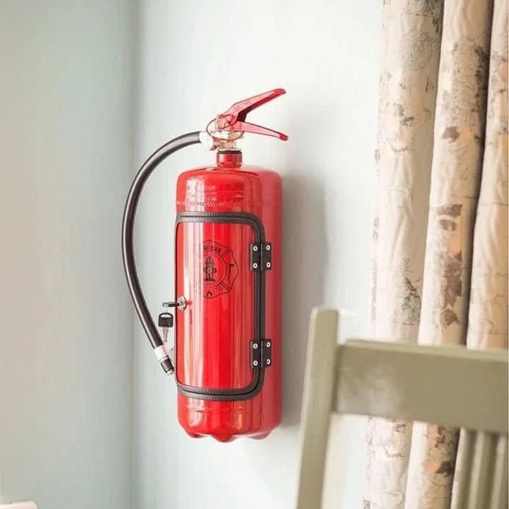 Discreet Mini Bar – Concealed Beverage Storage in Fire Extinguisher Design