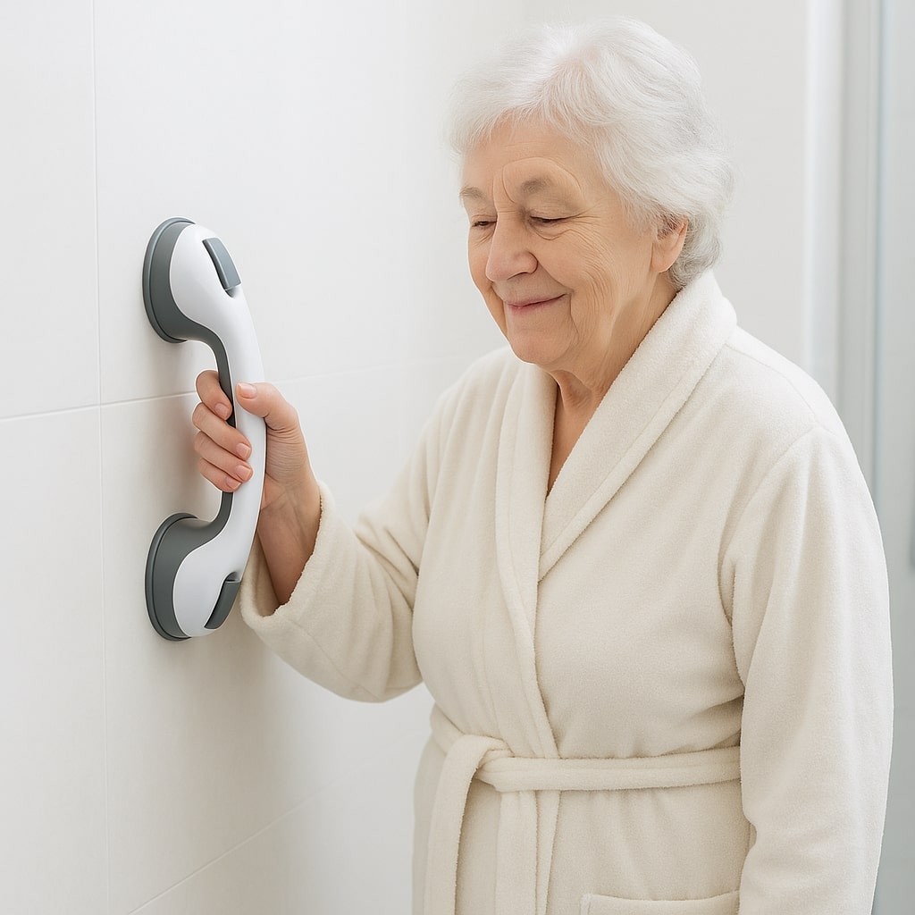 Bathroom Grab Bar | No Drilling Required | Strong Suction Cup | Enhanced Safety
