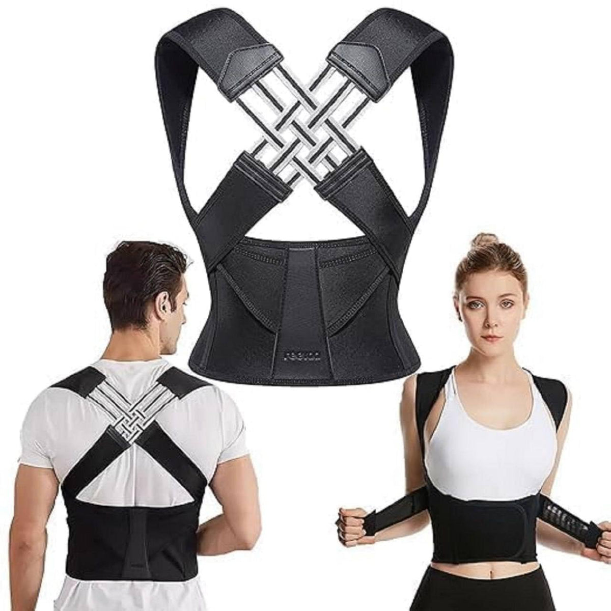 Ergonomic Posture Correction Device for Neck and Back Pain Relief - Adjustable and Stable