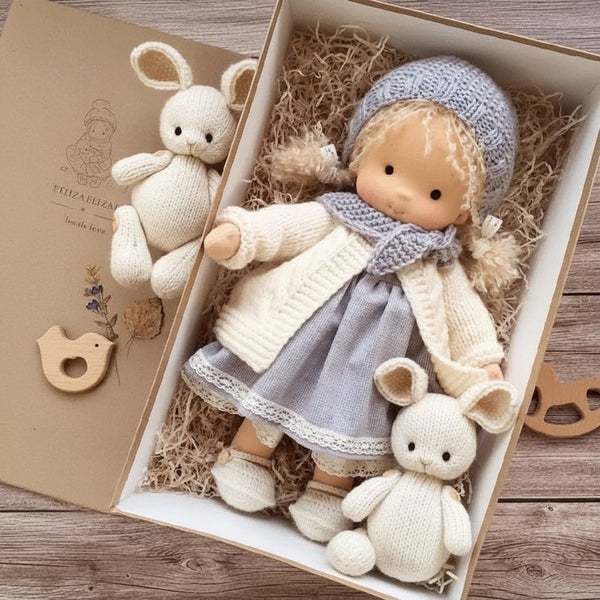 Handmade Waldorf Cotton Doll for Soft, Natural, and Imaginative Play with Timeless Minimalist Charm