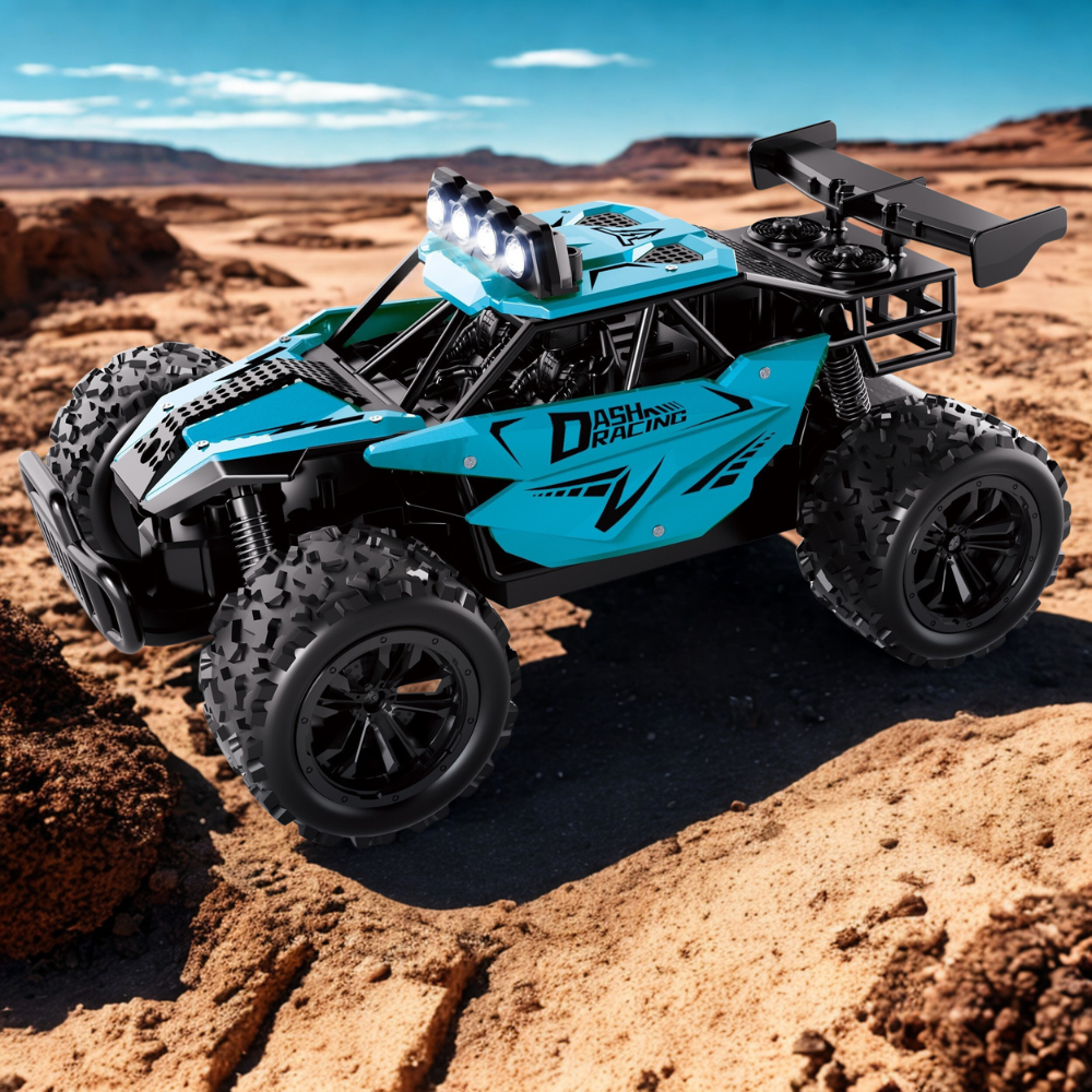 High-Performance Remote-Controlled Car with Aluminum Frame – Durable RC Racing Vehicle Featuring LED Headlights
