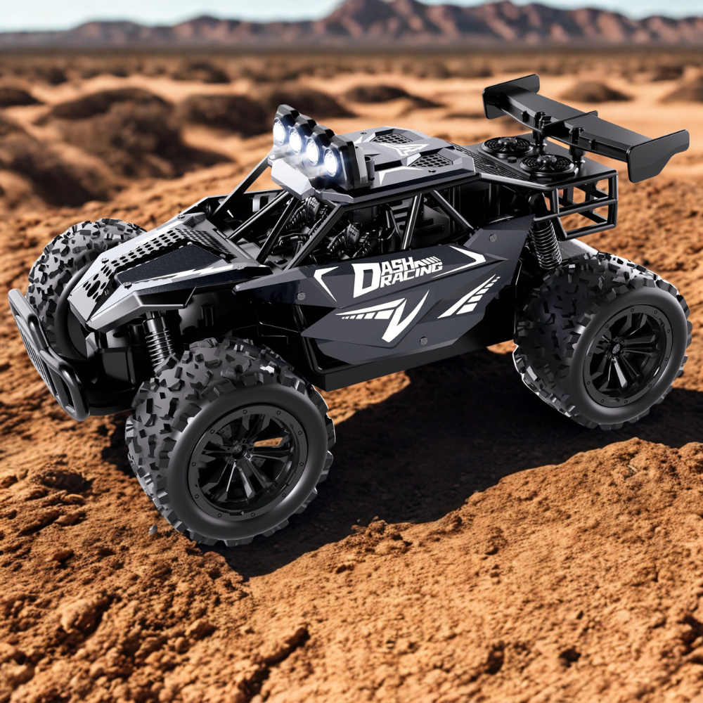 High-Performance Remote-Controlled Car with Aluminum Frame – Durable RC Racing Vehicle Featuring LED Headlights