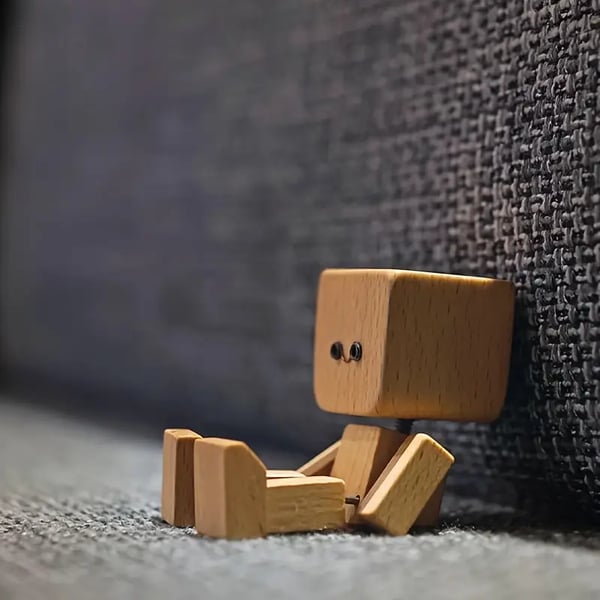 Wooden Decorative Figure | Movable Wobble Feature | Interchangeable Faces