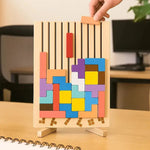 Wooden Tetris Puzzle Board – Ideal Desk Brain Break