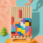 Wooden Tetris Puzzle Board – Ideal Desk Brain Break